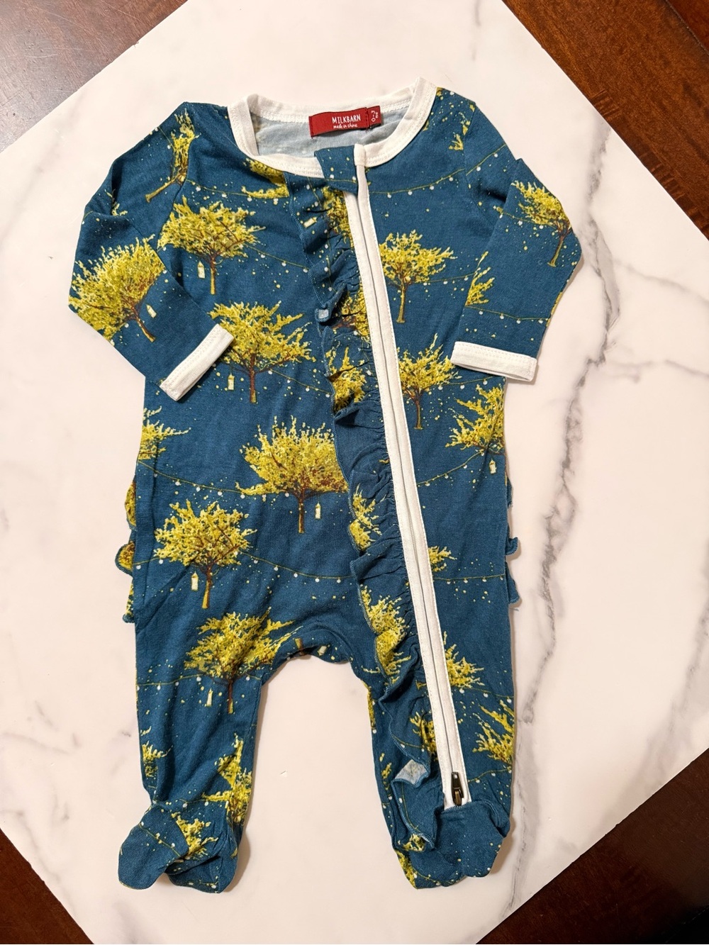 Milkbarn NWOT Infant Onesie Firefly 0-3 months Organic Cotton